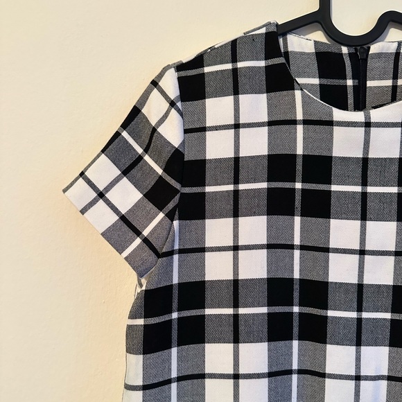 Zara Trafaluc Collection Dress with Black/White Checks - Size S - Picture 3 of 6